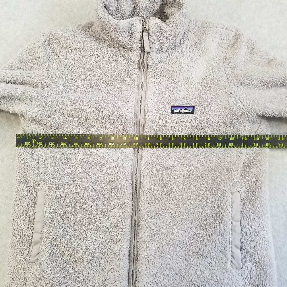 Patagonia Fleece Jacket Womens Medium Beige Full Zip Warm Cozy Outdoor Los Gatos - Picture 4 of 12